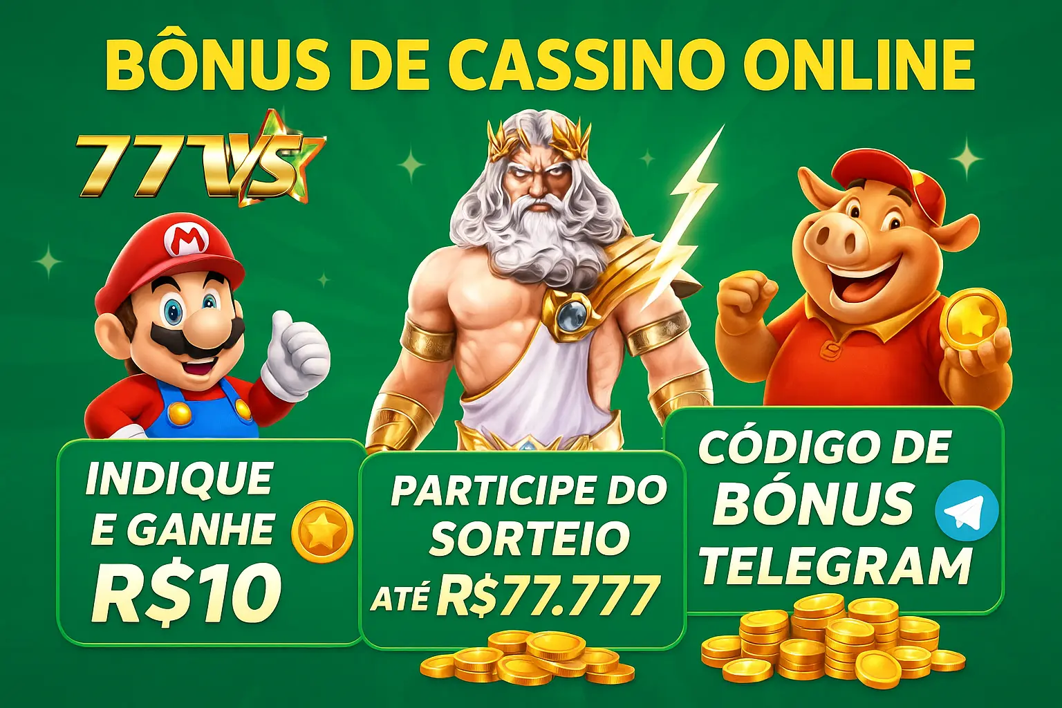 O bônus promocional 777VS é uma ótima maneira de começar sua aventura
