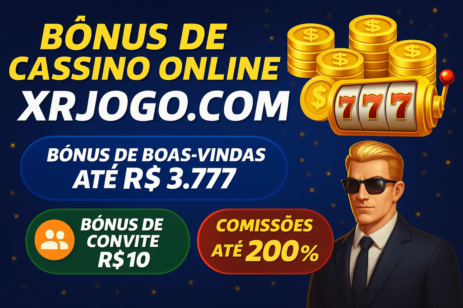 O bônus promocional XRJOGO.COM é uma ótima maneira de começar sua aventura